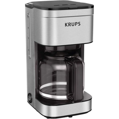 Cafetière filtre 10 tasses, affichage numérique, finition en acier inoxydable, minuterie programmable, arrêt automatique