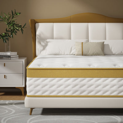 Matelas hybride en mousse à mémoire de forme et à ressorts de 10 pouces