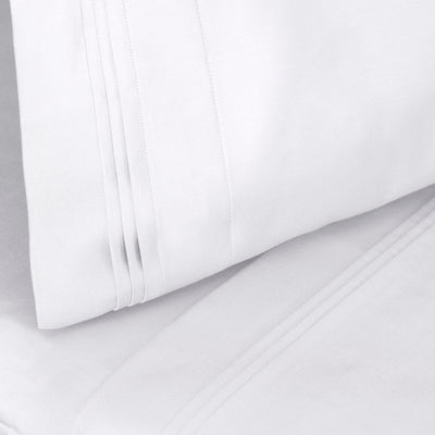Parure de draps en coton égyptien de qualité supérieure 1000 fils au pouce carré, à poches profondes et à motif uni