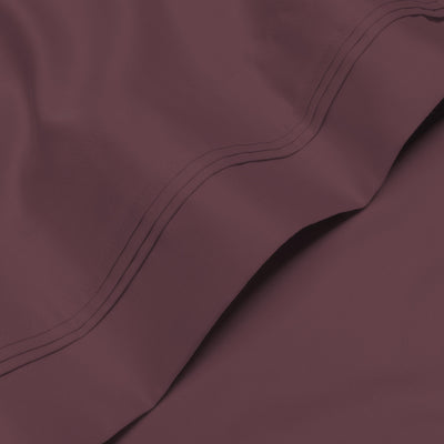 Parure de draps en coton égyptien de qualité supérieure 1000 fils au pouce carré, à poches profondes et à motif uni