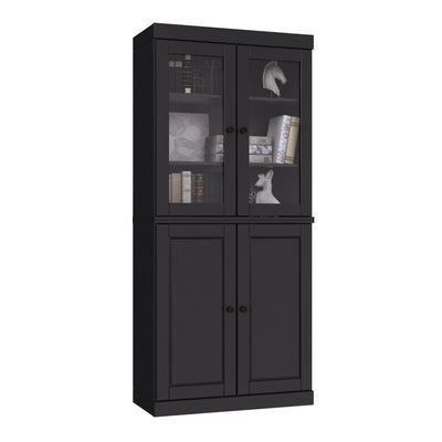 Bibliothèque 100 % bois massif à 6 étagères avec portes en option par Palace Imports