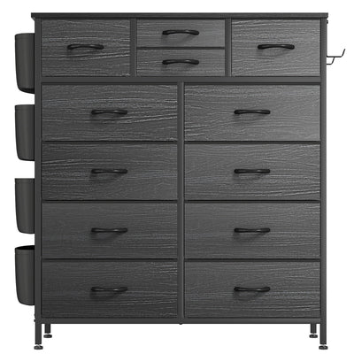 Commode haute en tissu à 12 tiroirs pour chambre à coucher