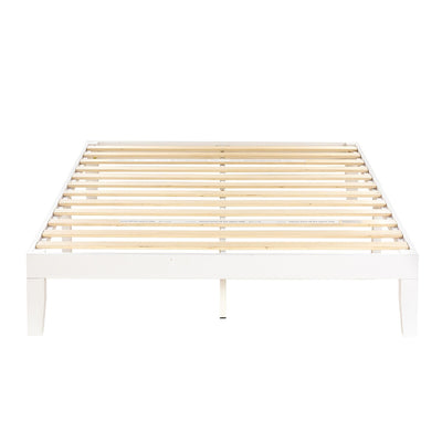 Cadre de lit plateforme classique en bois massif 12