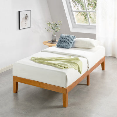 Cadre de lit plateforme classique en bois massif 12
