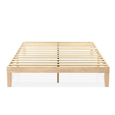 Cadre de lit plateforme classique en bois massif 12