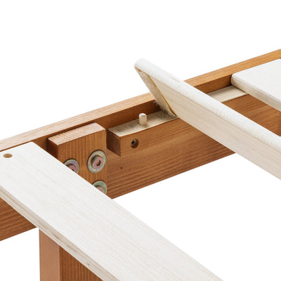 Cadre de lit plateforme classique en bois massif de 16 pouces, disponible en plusieurs finitions