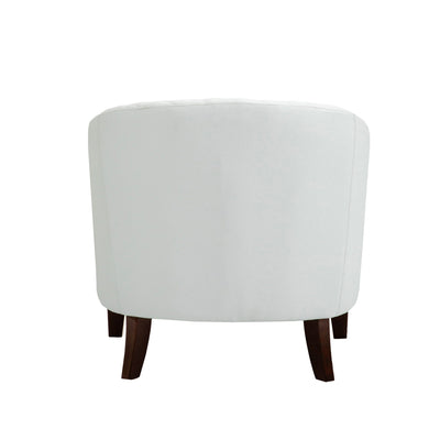 Lot de 2 chaises d'appoint tonneau en cuir vegan de 29 W avec garniture cloutée