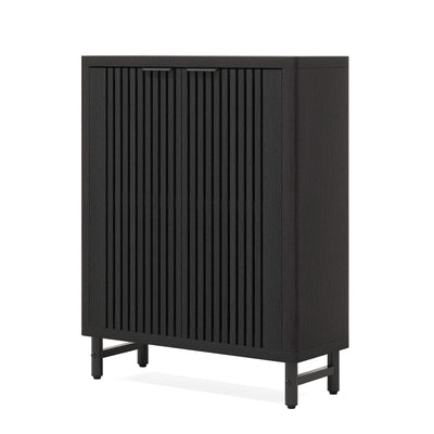 Meuble de rangement à chaussures 24 paires avec porte pour entrée et salon