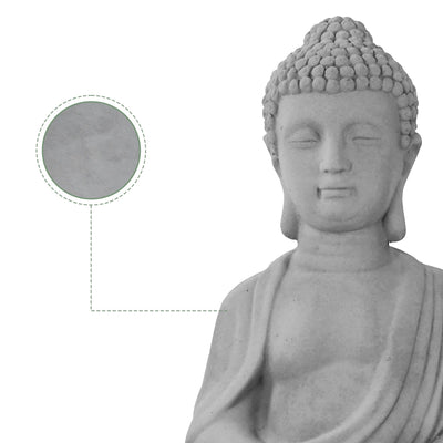Statue de Bouddha méditant en béton léger de 65 cm