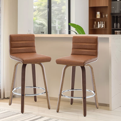 Tabourets de bar/comptoir pivotants en similicuir 26/29, lot de 2/3