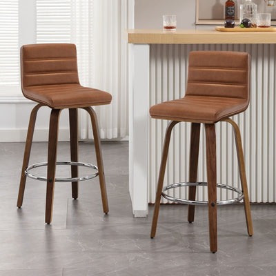 Tabourets de bar/comptoir pivotants en similicuir 26/29, lot de 2/3
