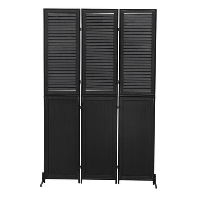 Cloisons de séparation à 3 panneaux et paravent pliable en bois naturel, cloison de séparation de 1,80 m pour séparation de pièce