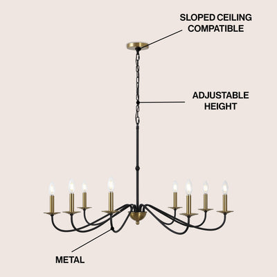 Lustre LED en fer à 6 lumières, 34,75 $, par JONATHAN Y