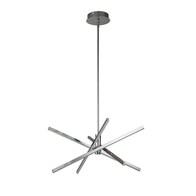 Lustre LED moderne en aluminium noir/doré, plafonnier linéaire Spoutnik pour salon/salle à manger/cuisine