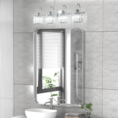 Applique murale moderne en cristal pour salle de bain, éclairage de vanité, chrome/noir/doré