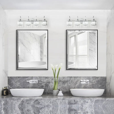Applique murale moderne en cristal pour salle de bain, éclairage de vanité, chrome/noir/doré