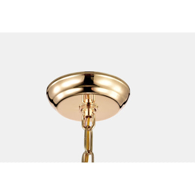 Lustre tambour à perles rondes avec cristaux suspendus