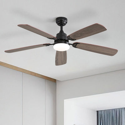 Ventilateur de plafond à LED intégré 48 et 52 pouces avec lumière et télécommande, moteur CC réversible