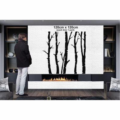 5 décorations murales en métal représentant des arbres secs pour la maison et l'extérieur