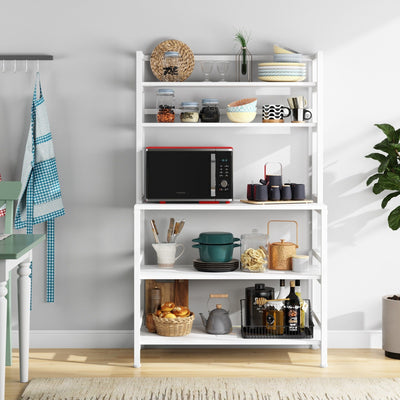 Étagère de rangement utilitaire à 5 niveaux pour four à micro-ondes, chariot industriel pour micro-ondes avec clapier