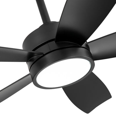 Ventilateur de plafond LED Breezary 65/52/42 à 5 pales avec kit d'éclairage et télécommande
