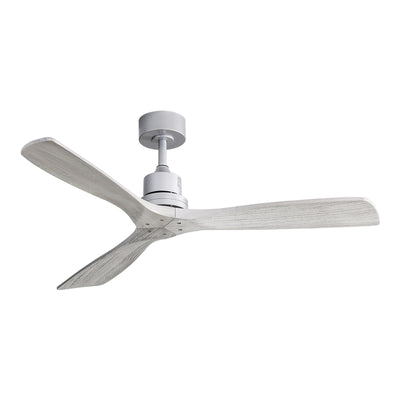 Ventilateur de plafond moderne en bois massif/ABS de 52 pouces avec télécommande (sans lumière), 6 vitesses de vent, flux d'air réversible