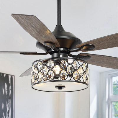 Ventilateur de plafond moderne à 4 lumières avec télécommande
