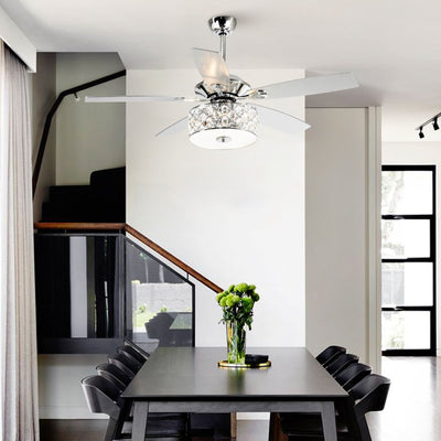 Ventilateur de plafond moderne à 4 lumières avec télécommande