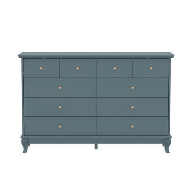 Commode double de 55,1 po de large avec tiroirs de rangement
