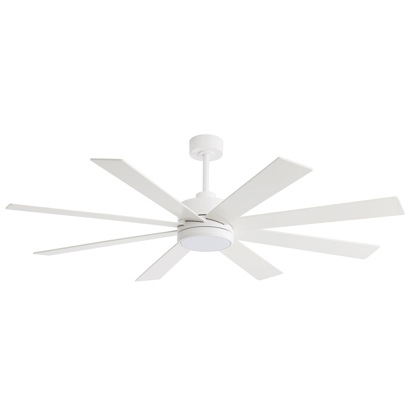 Ventilateur de plafond LED noir à 8 pales de 65 pouces avec éclairage et télécommande