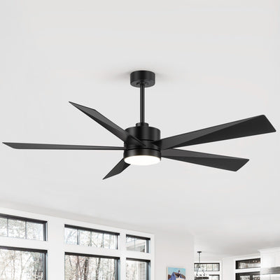 Ventilateur de plafond LED Breezary 65/52/42 à 5 pales avec kit d'éclairage et télécommande