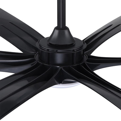 Grand ventilateur de plafond à courant continu à 6 pales en bois flotté de 72 pouces avec lumière et télécommande