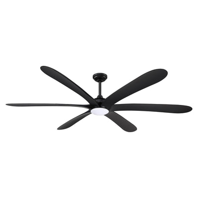 Grand ventilateur de plafond à courant continu à 6 pales en bois flotté de 72 pouces avec lumière et télécommande