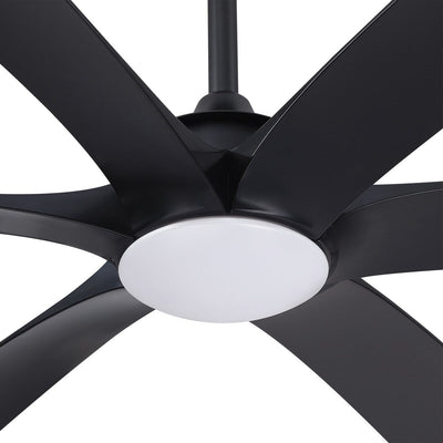 Grand ventilateur de plafond à courant continu à 6 pales en bois flotté de 72 pouces avec lumière et télécommande