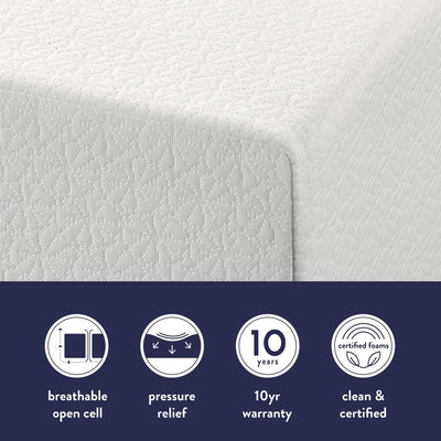 Matelas en mousse à mémoire de forme multicouche de 8 pouces par Crown Comfort