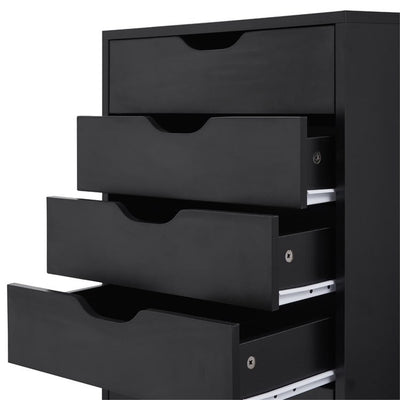 Armoire étroite en bois à 9 tiroirs avec tiroirs coulissants en douceur et étagère de rangement supérieure