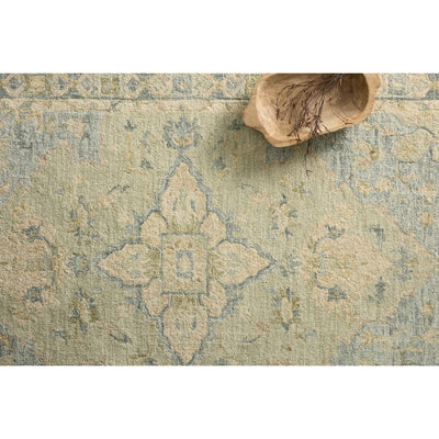 Tapis traditionnel en laine crocheté à la main en mosaïque Alexander Home