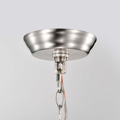 Lustre à abat-jour tambour Anita avec prisme en verre transparent