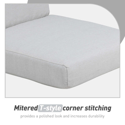 Lot de 4 coussins de chaise à dossier haut Aoodor Patio, 46 ​​x 21 x 4 pouces (coussins uniquement)