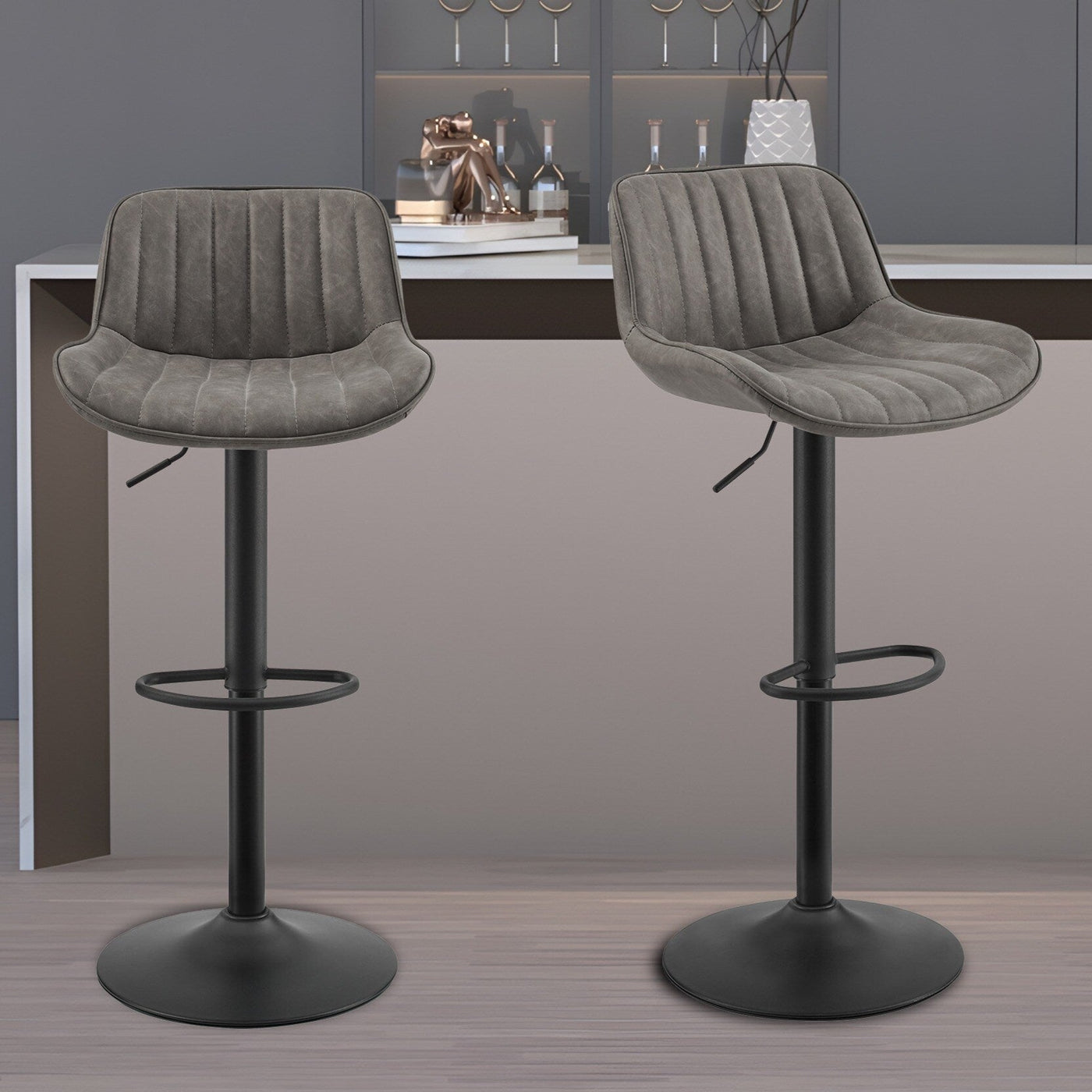 Tabouret de bar pivotant à hauteur réglable Art Leon, lot de 2