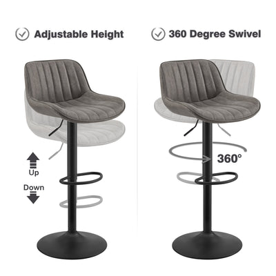 Tabouret de bar pivotant à hauteur réglable Art Leon, lot de 2