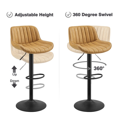 Tabouret de bar pivotant à hauteur réglable Art Leon, lot de 2