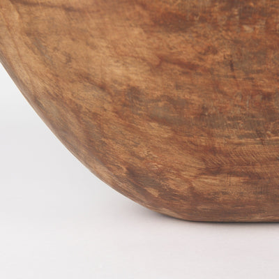 Bol oblong extra large Athena en bois récupéré noir-brun - 26,0 L x 10,0 l x 7,0 H
