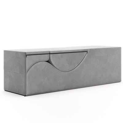 Chaise longue convertible Avana Kami / Yoga et massage - Ottomane 2 en 1 avec fauteuil de yoga pliable dissimulé, microvelours - N/A