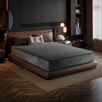 Matelas hybride SweDrea 8/12 po en mousse à mémoire de forme infusée de gel, ferme et respirant, certifié CertiPUR-US, SGS et OEKO-TEX.