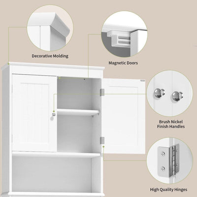 Meuble de rangement pour salle de bain, meuble de rangement pour toilettes, étagère de salle de bain au-dessus des toilettes, toilettes gain de place