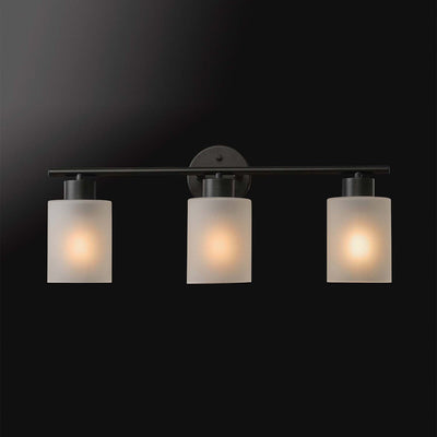Bellevue Lydia 3 lumières 23 large lampe de salle de bain avec verre givré