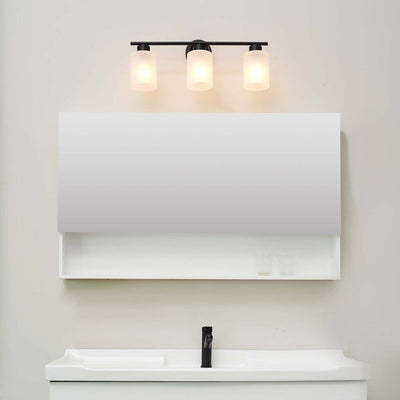 Bellevue Lydia 3 lumières 23 large lampe de salle de bain avec verre givré
