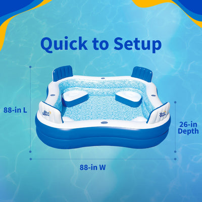 Piscine gonflable Blue Wave Premier avec couverture - Taille unique