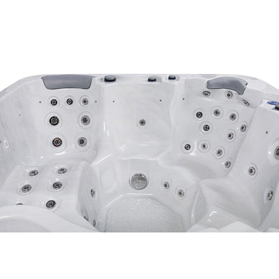 Maillot Buenospa 6 - Personne 46 - Spa à jets, blanc glacé, gris avec ozone et lumières LED